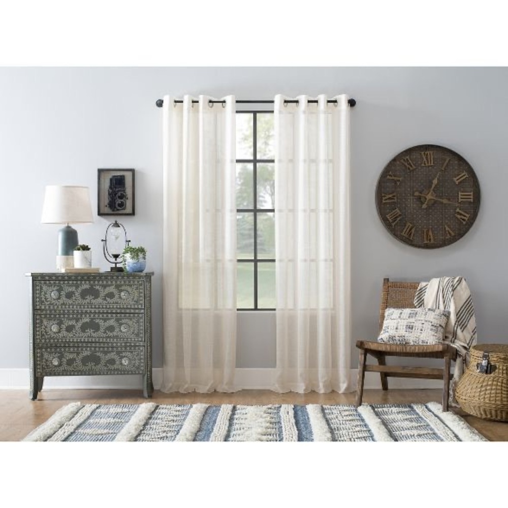 Archaeo Slub Textured Sheer Linen Blend Curtain 2